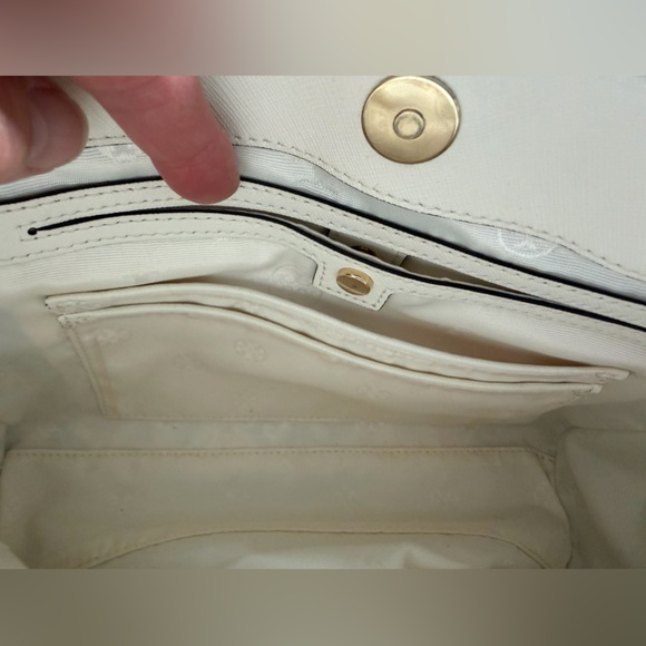 Multicolor Embroidery Patterned Purse with Shoulder Strap. White satin lining. - Picture 8 of 9